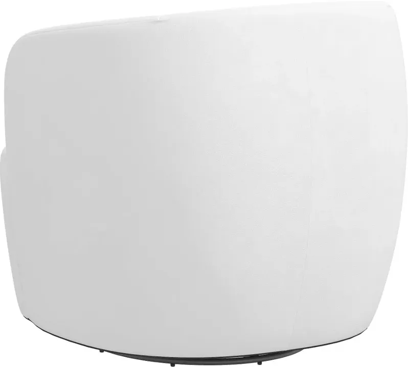 Hunter Velvet White Swivel Chair - Skyline Furniture