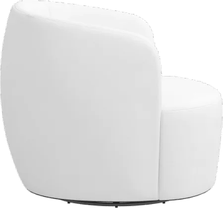 Hunter Velvet White Swivel Chair - Skyline Furniture