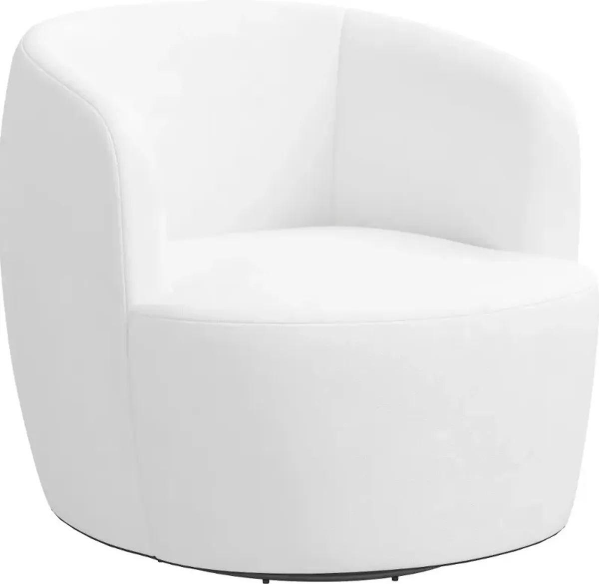 Hunter Velvet White Swivel Chair - Skyline Furniture