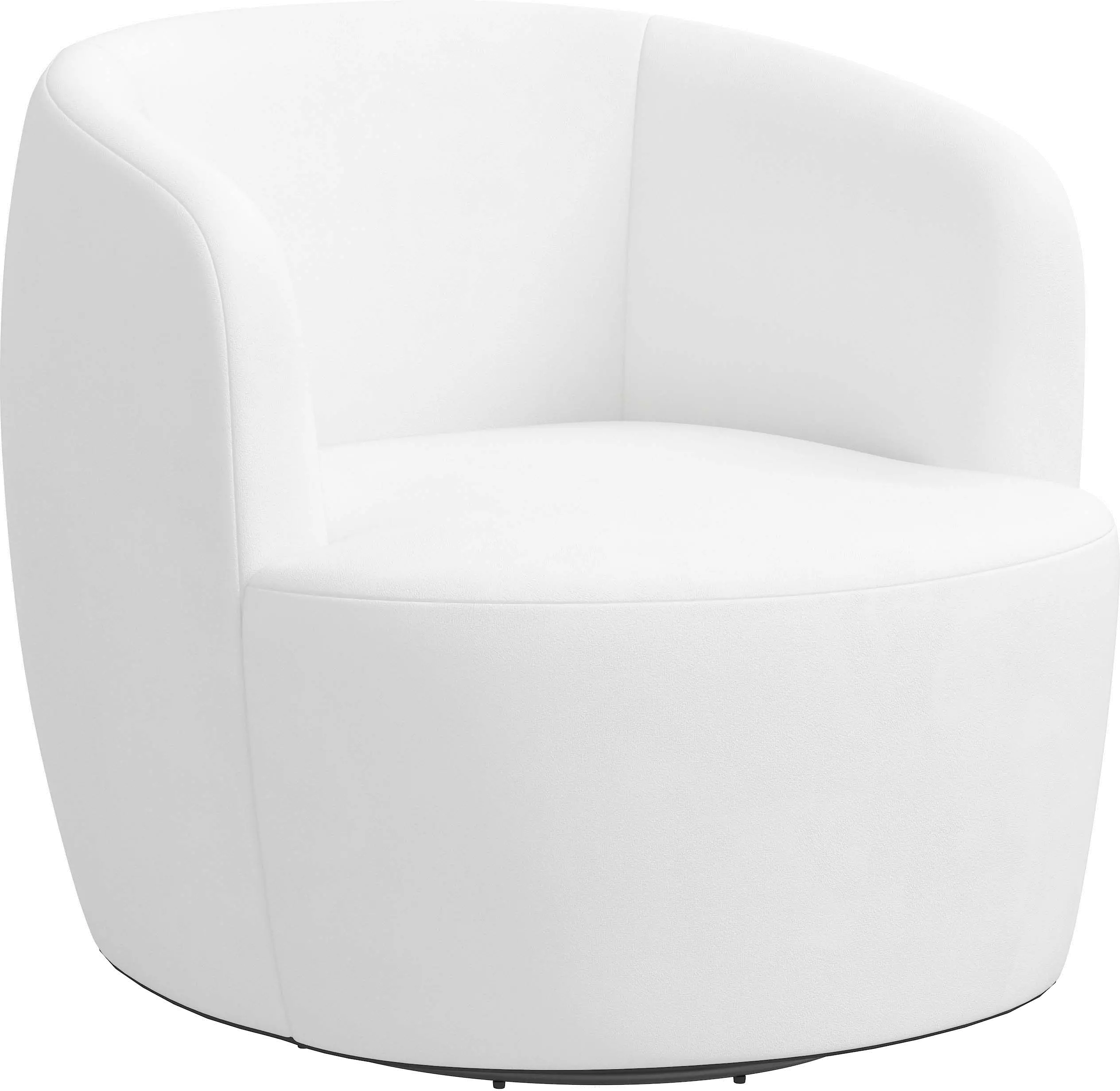 Hunter Velvet White Swivel Chair - Skyline Furniture