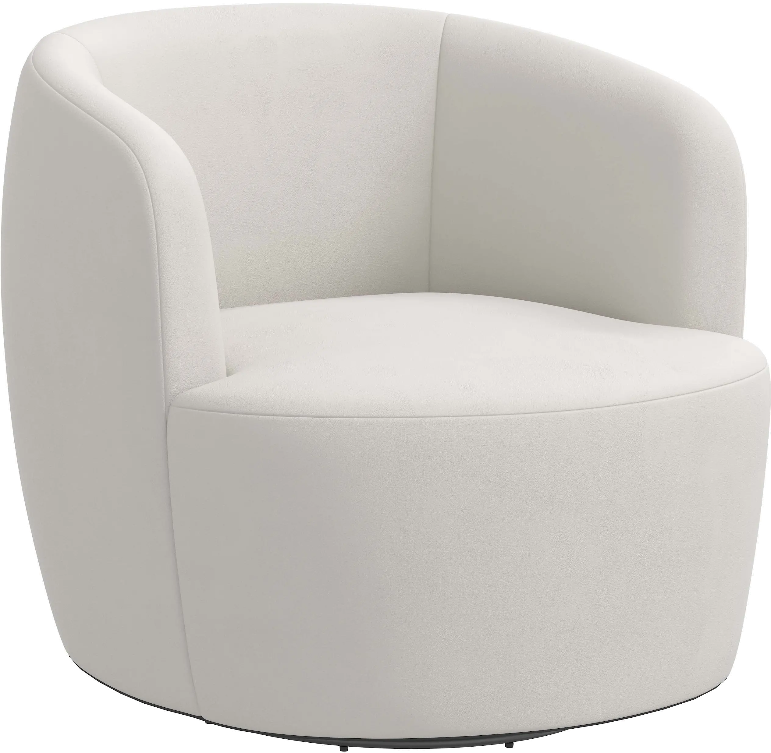 Hunter Velvet Light Gray Swivel Chair - Skyline Furniture