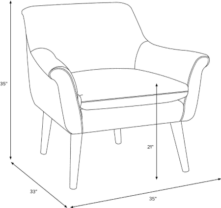 Charlotte Orange Floral Accent Chair - Skyline Furniture