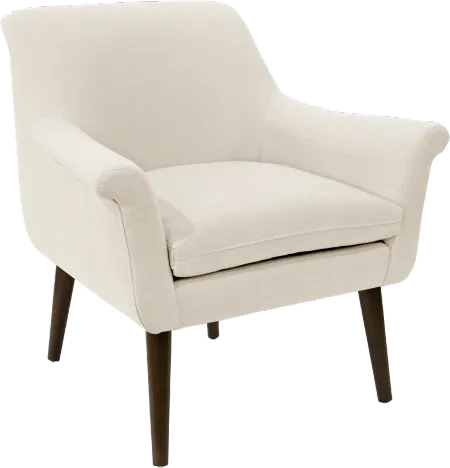 Charlotte Linen Talc Accent Chair - Skyline Furniture