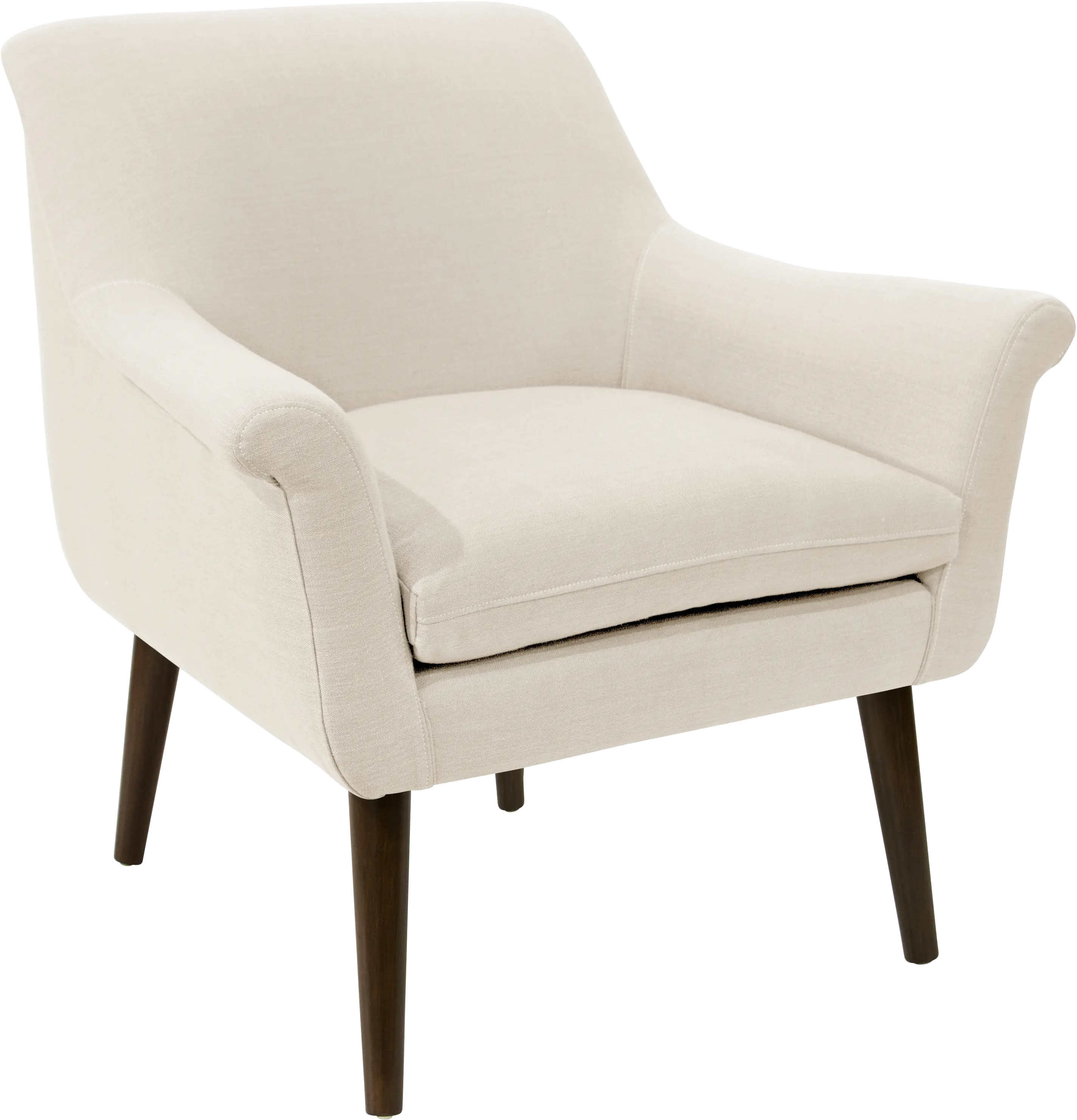 Charlotte Linen Talc Accent Chair - Skyline Furniture