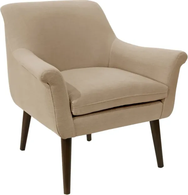 Charlotte Linen Sandstone Accent Chair - Skyline Furniture