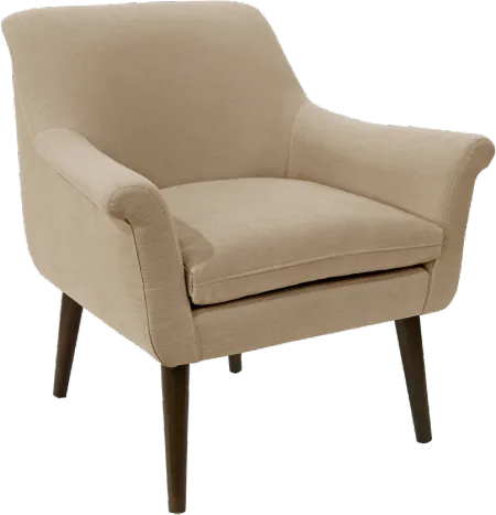 Charlotte Linen Sandstone Accent Chair - Skyline Furniture