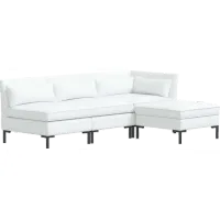 Jackson Velvet White 4 Piece Sectional - Skyline Furniture