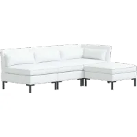 Jackson Velvet White 4 Piece Sectional - Skyline Furniture