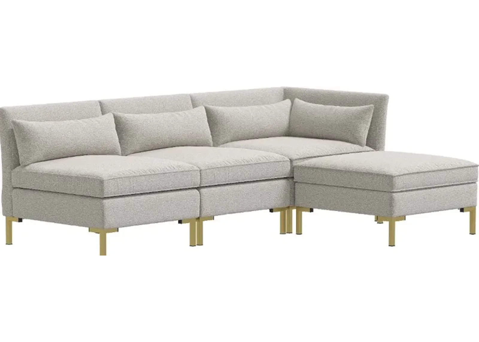 Jackson Milano Elephant Gray 4 Piece Sectional - Skyline Furniture