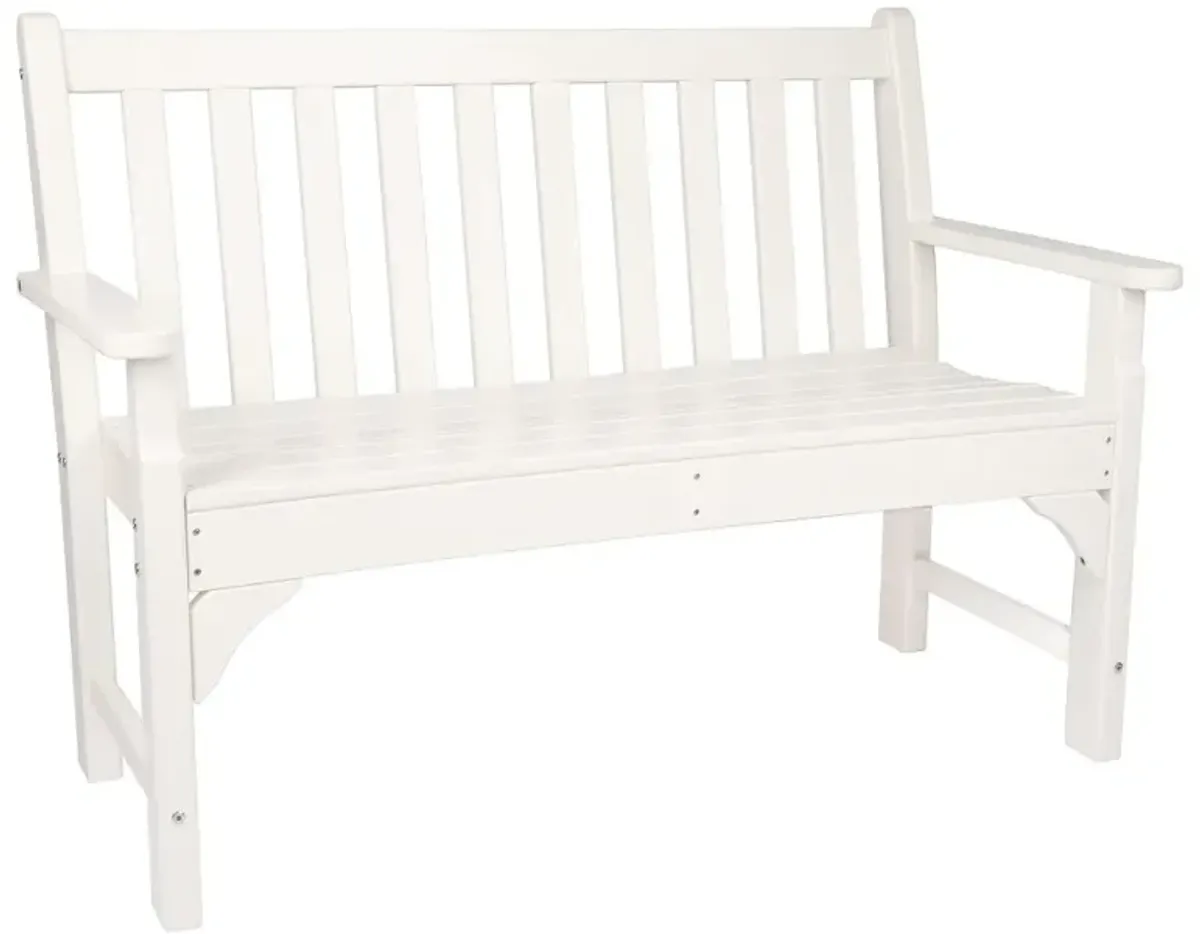 Atlantic White Patio Bench