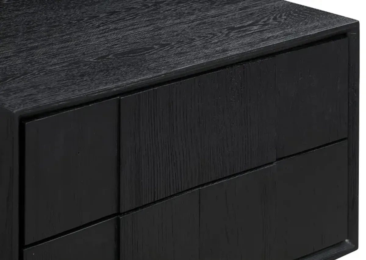 Carnaby Black and Bronze 2 Drawer Nightstand