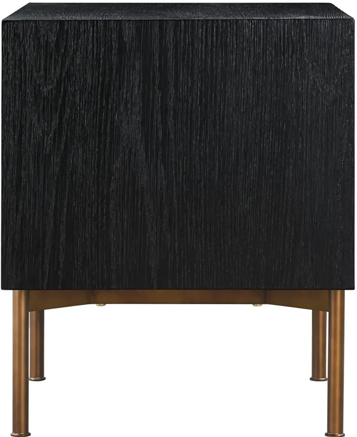 Carnaby Black and Bronze 2 Drawer Nightstand