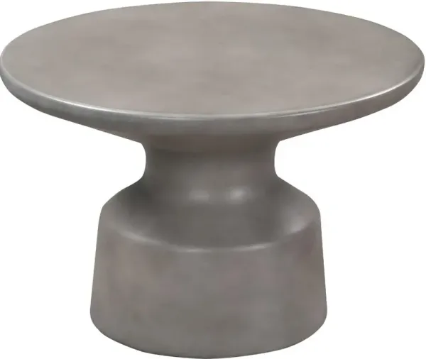Sephie Round Gray Concrete Pedestal Coffee Table