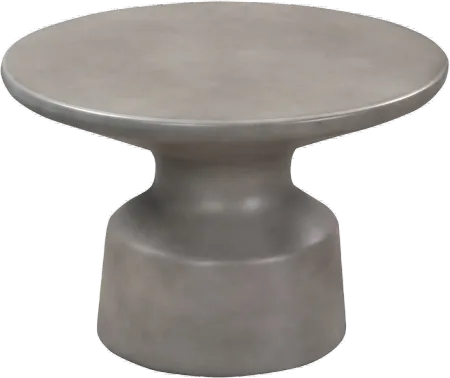 Sephie Round Gray Concrete Pedestal Coffee Table