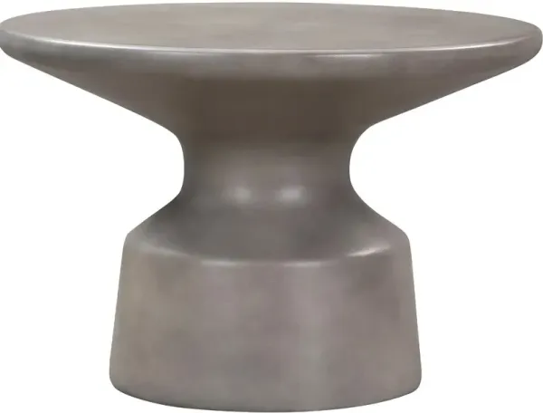 Sephie Round Gray Concrete Pedestal Coffee Table