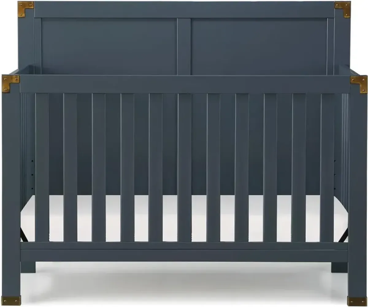 Miles Graphite Blue 5-in-1 Convertible Crib