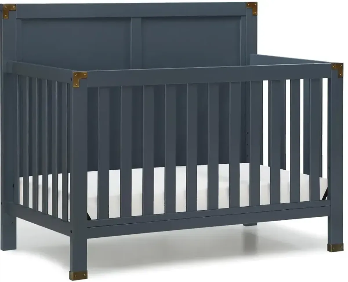 Miles Graphite Blue 5-in-1 Convertible Crib