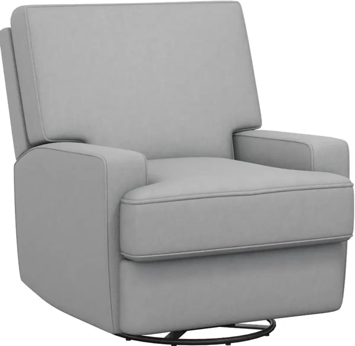 Rufus Gray Nursery Swivel Recliner