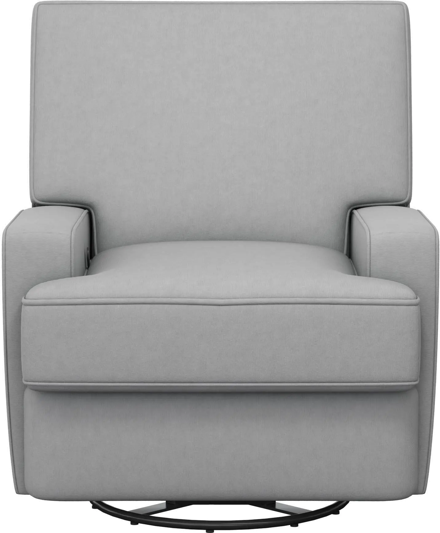 Rufus Gray Nursery Swivel Recliner