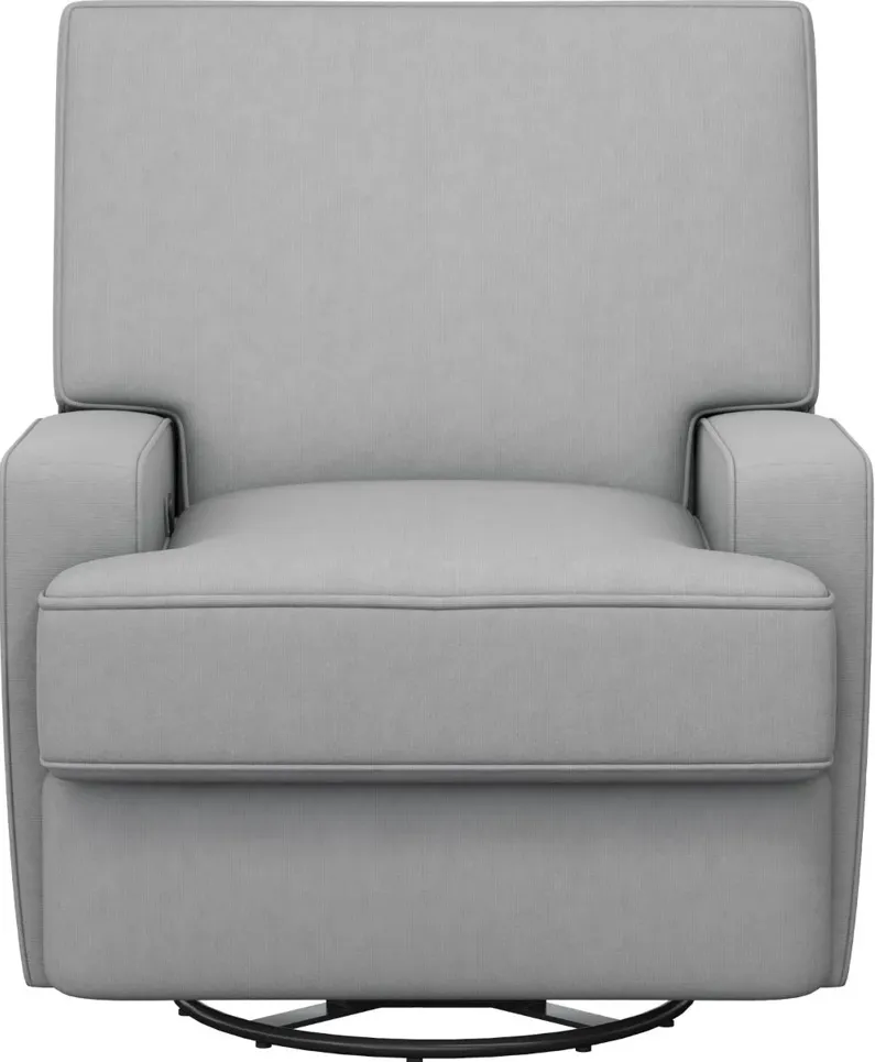 Rufus Gray Nursery Swivel Recliner