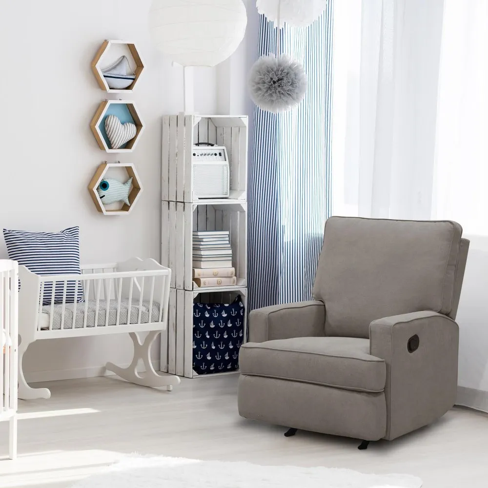 Shella Taupe Nursery Rocker Recliner