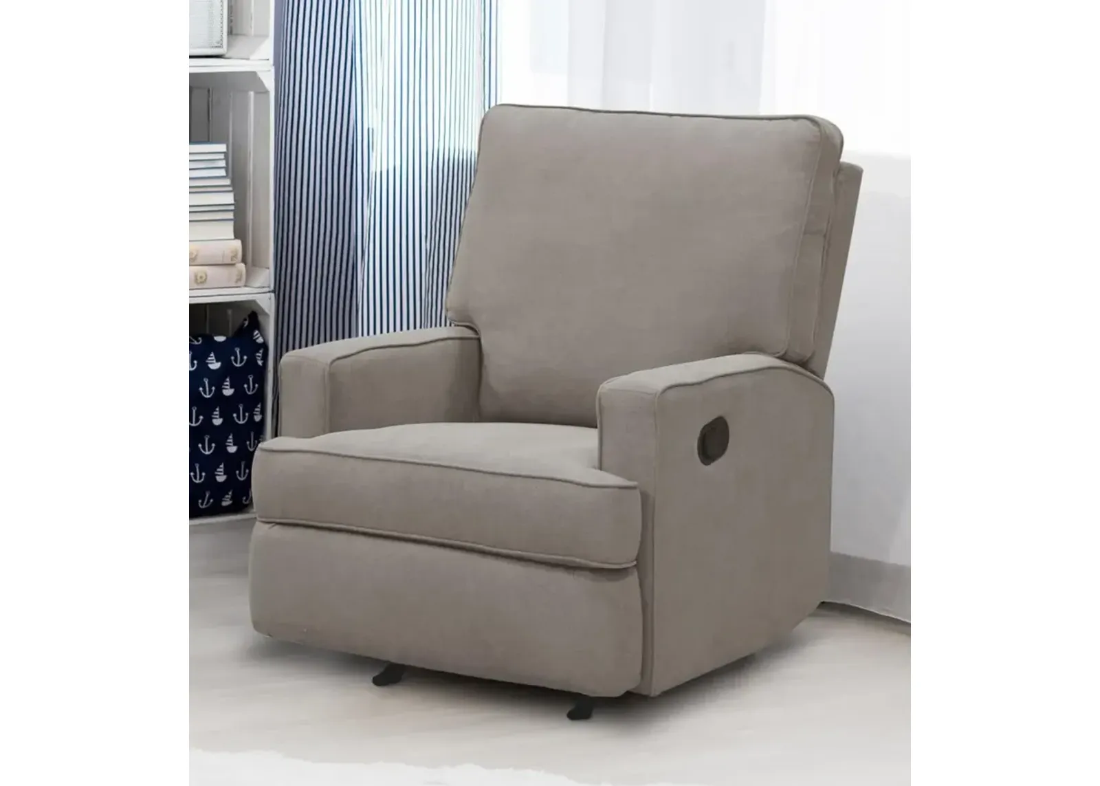 Shella Taupe Nursery Rocker Recliner