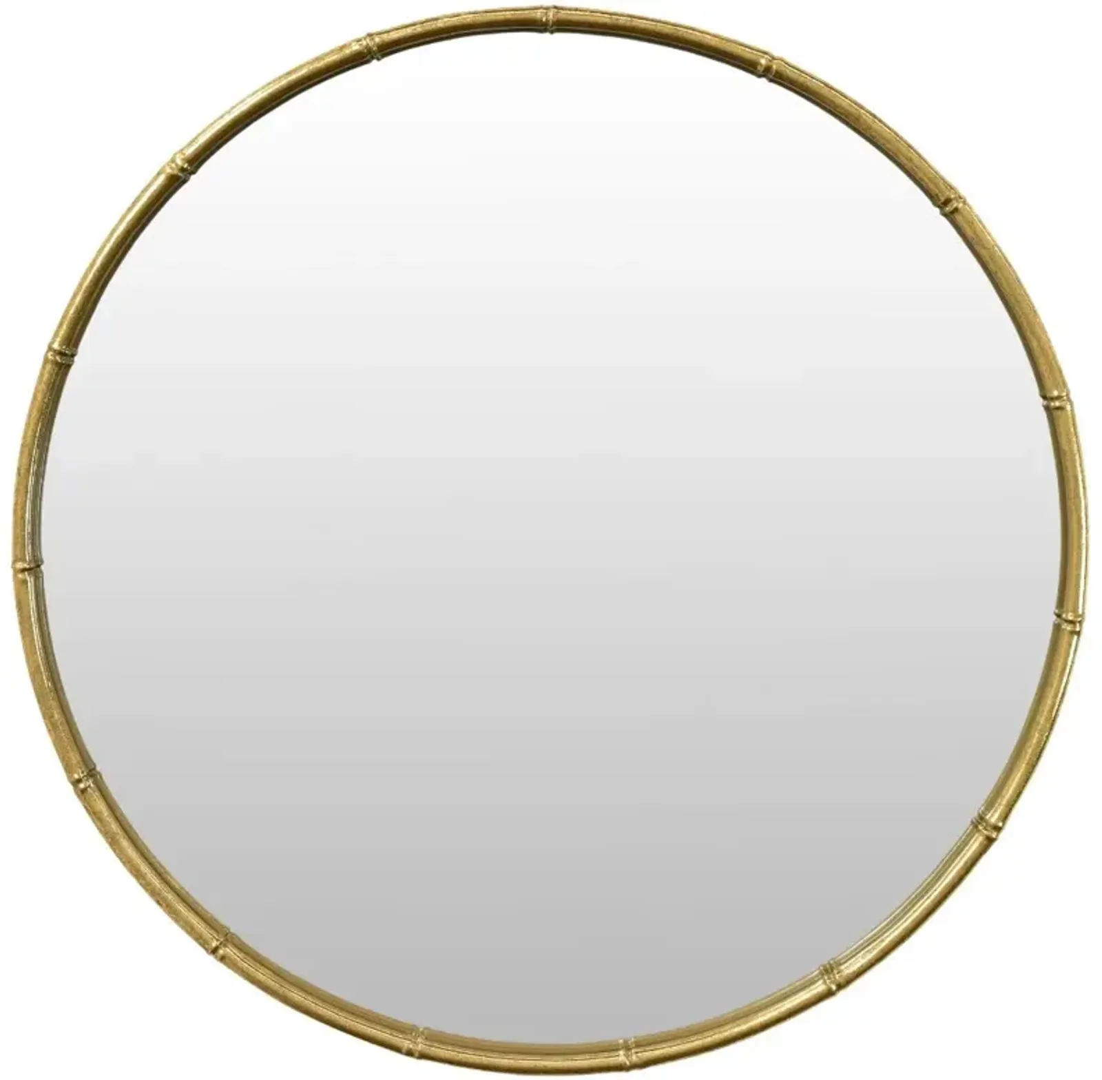 Round Metal Bamboo Wall Mirror