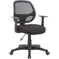 Boss Commercial Grade Black Mesh Task Chair with Arms
