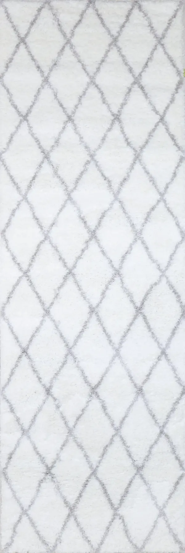 Faris White and Gray 8 Foot Runner Rug