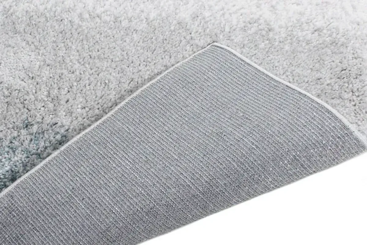 Felton Blue and Gray 8 Foot Runner Rug