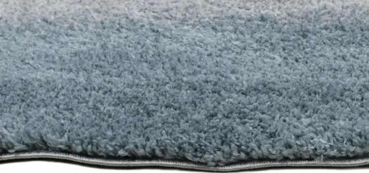 Felton Blue and Gray 8 Foot Runner Rug