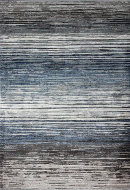Legacy Blue and Gray 8 Foot Runner Rug