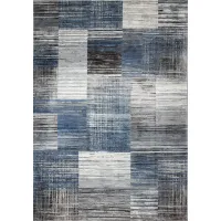 Laney Blue and Gray 5 x 8 Area Rug