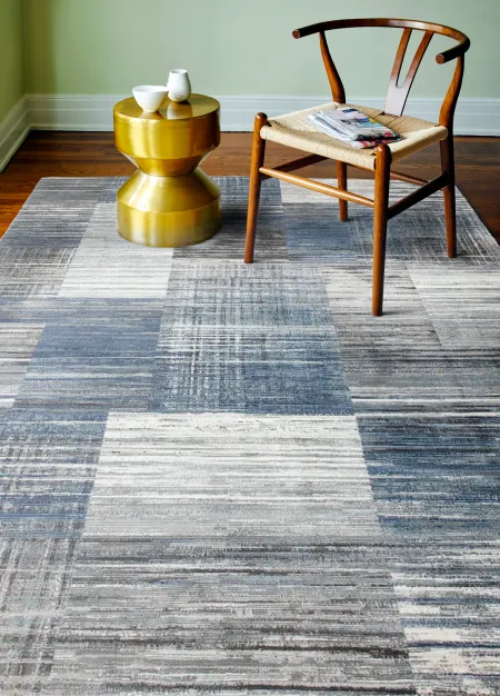 Laney Blue and Gray 8 x 10 Area Rug