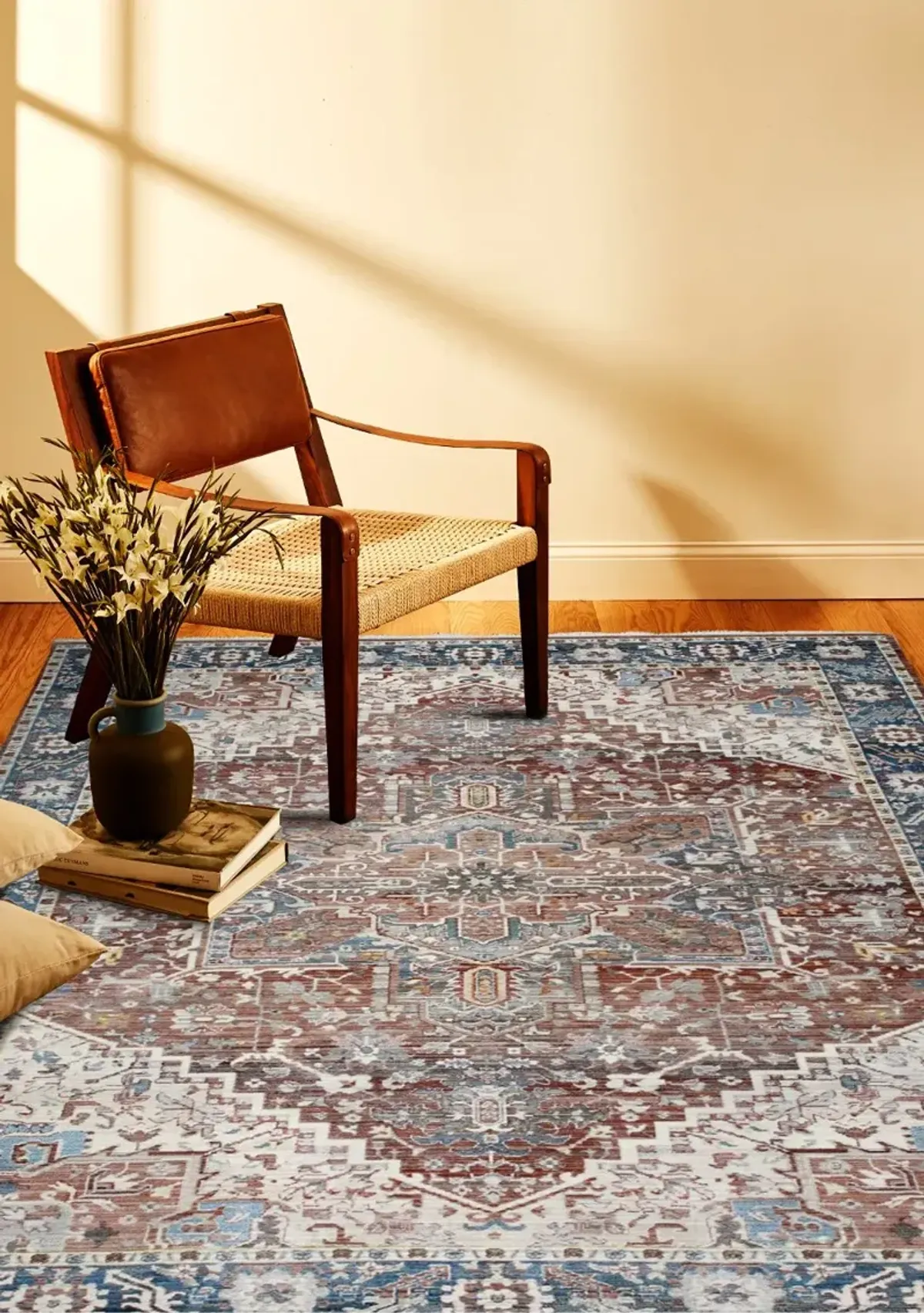 Gatlin Bohemian Rust 4 x 6 Area Rug