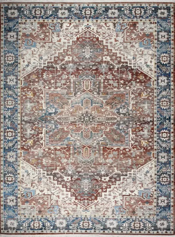 Gatlin Bohemian Rust 4 x 6 Area Rug