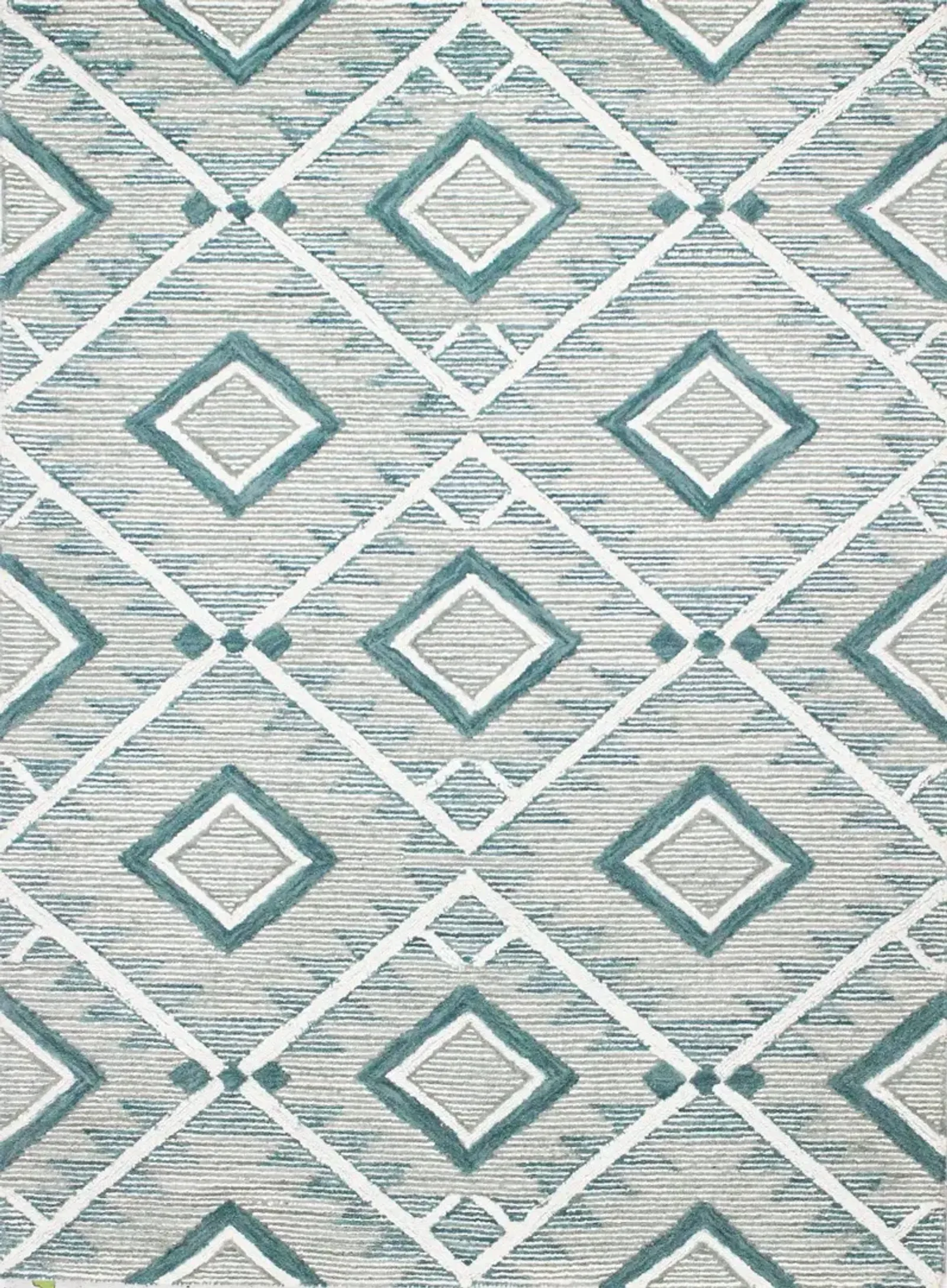 Ember Geometric Teal 5 x 8 Area Rug