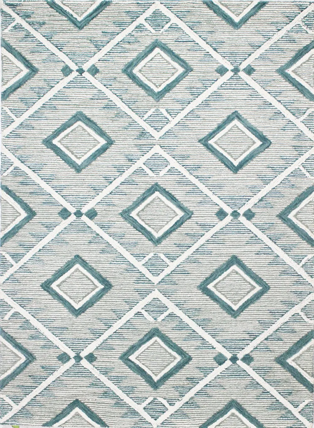 Ember Geometric Teal 8 x 10 Area Rug