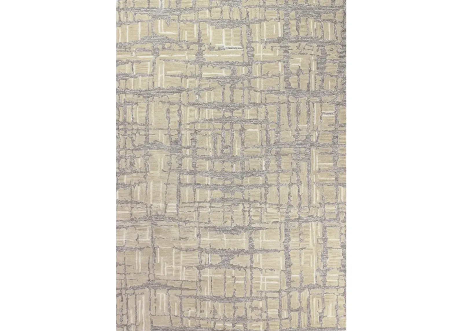 Noor Taupe Wool 8 Foot Runner Rug