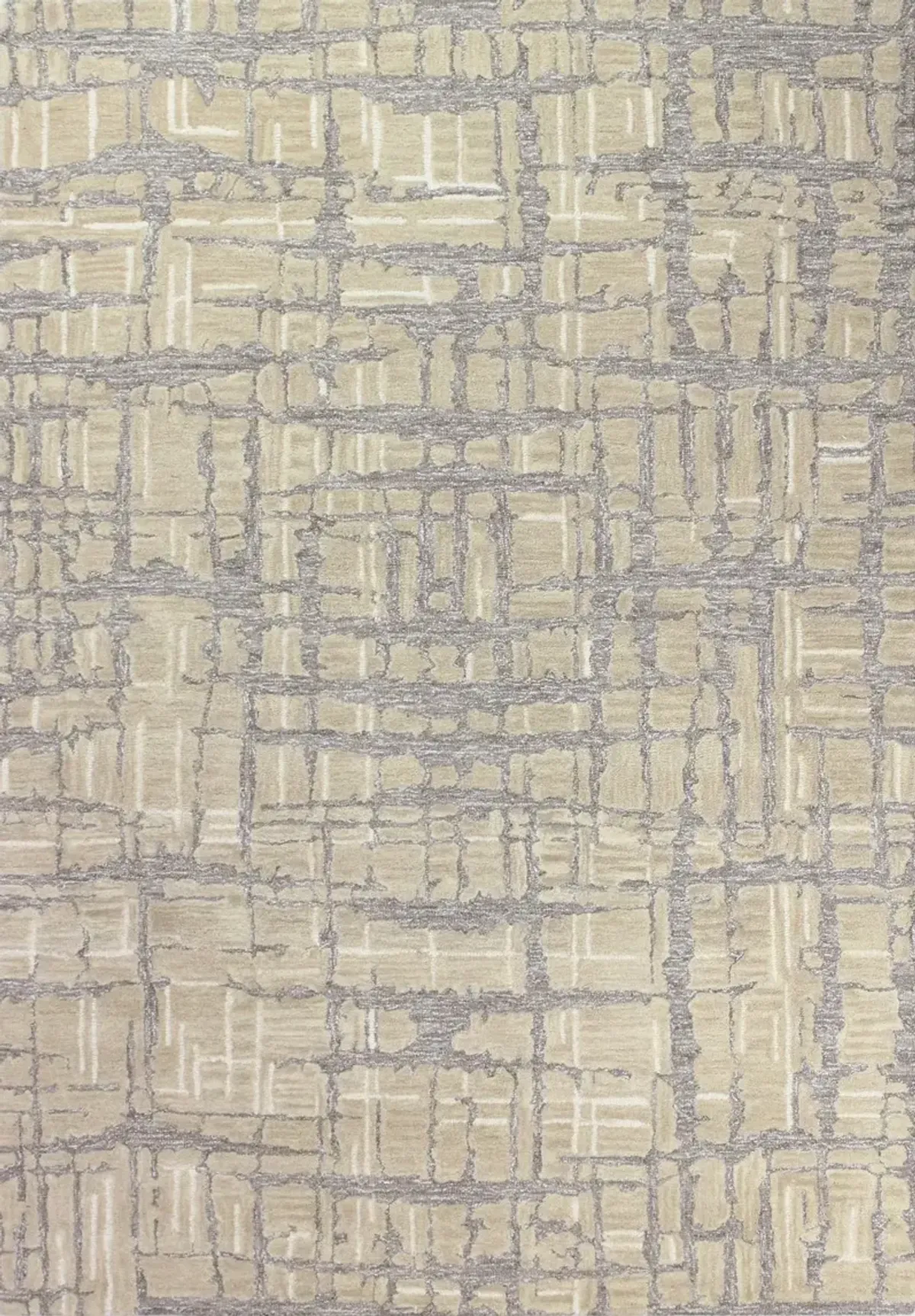 Noor Taupe Wool 8 Foot Runner Rug