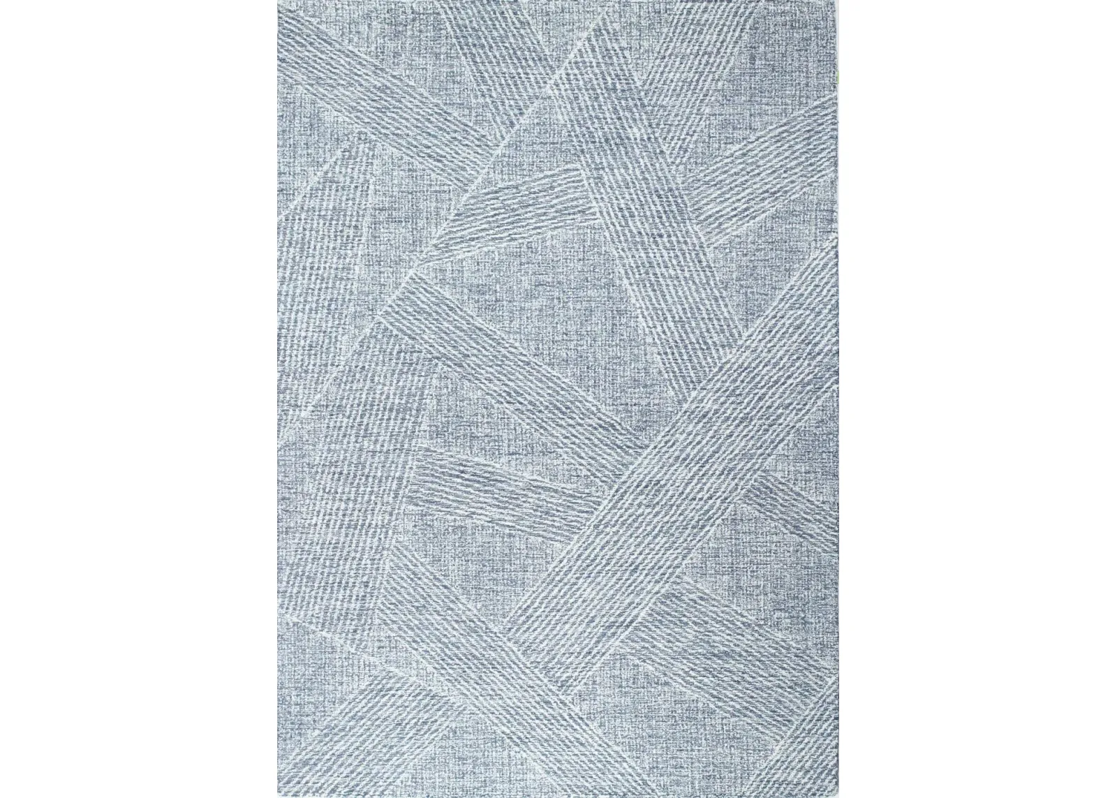 Nathanial Slate and White Striped 8 Foot Runner Rug