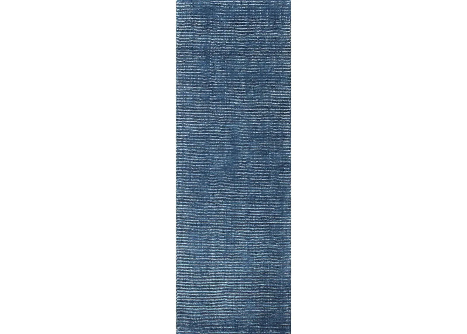 Joyce Blue Wool 8 Foot Runner Rug