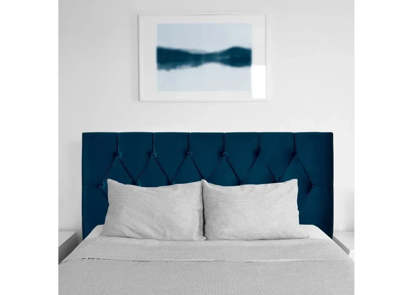 Catalina Velvet Navy Full Headboard