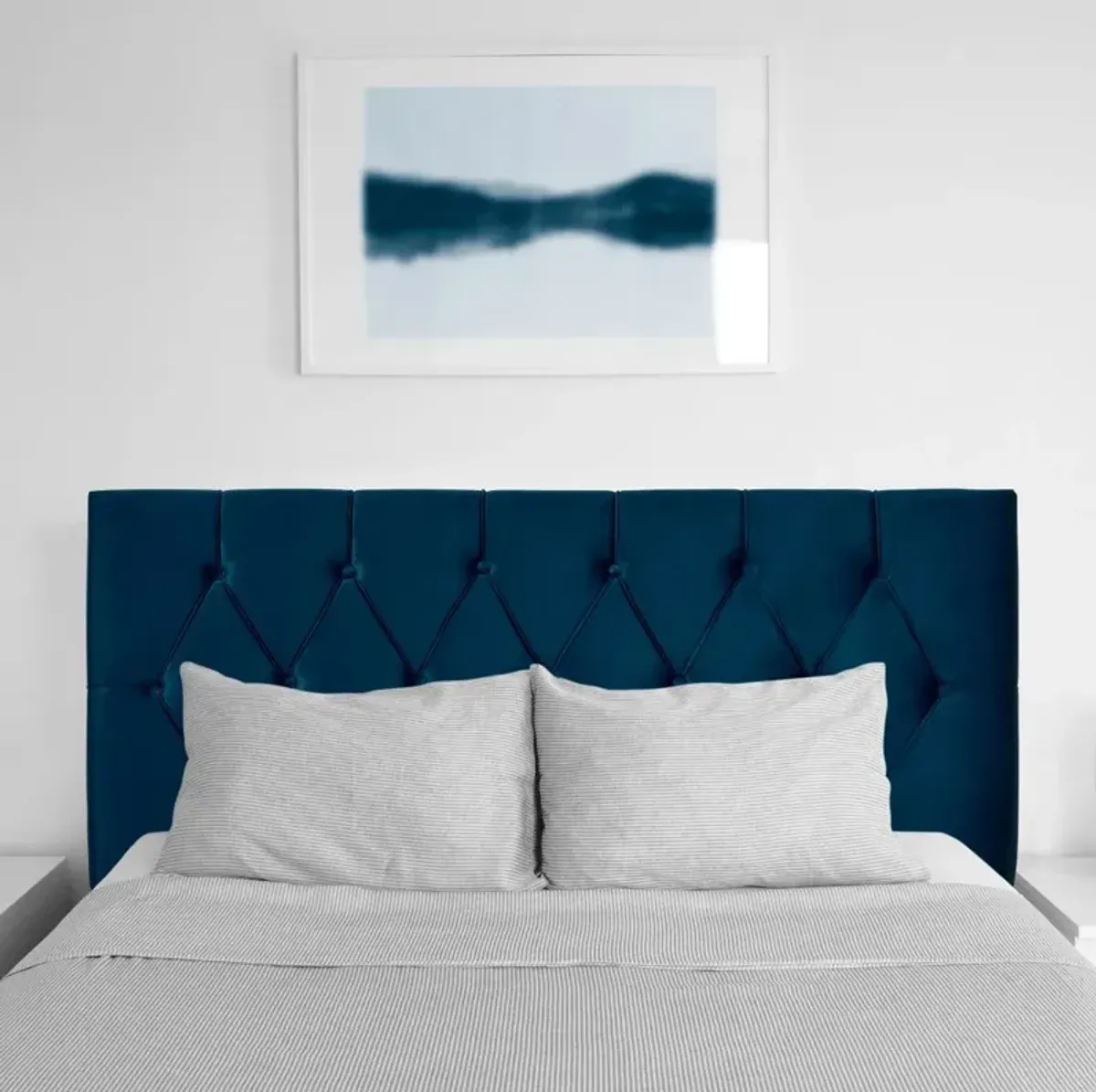 Catalina Velvet Navy Full Headboard