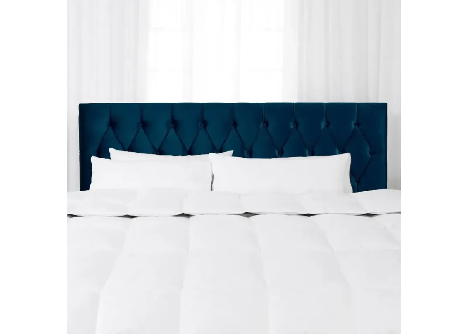 Catalina Navy Velvet King Headboard