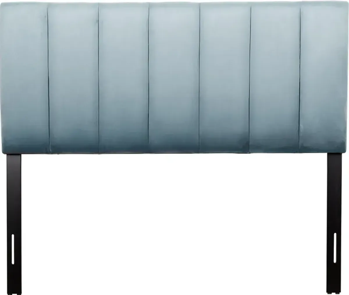 Helena Light Blue Velvet Full Headboard