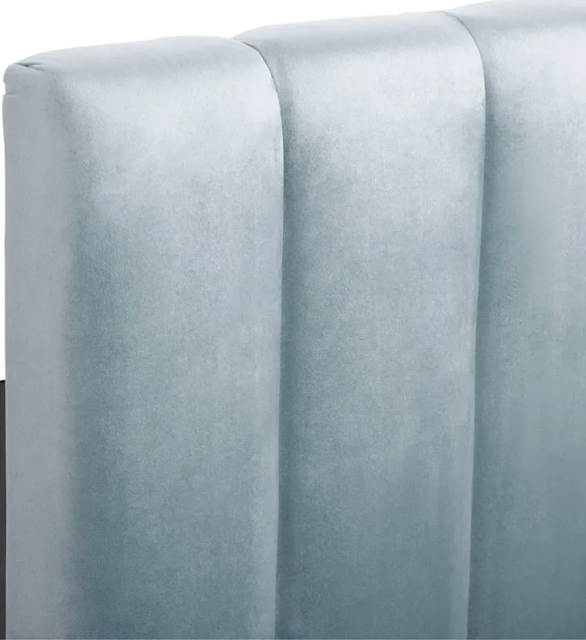 Helena Light Blue Velvet Full Headboard