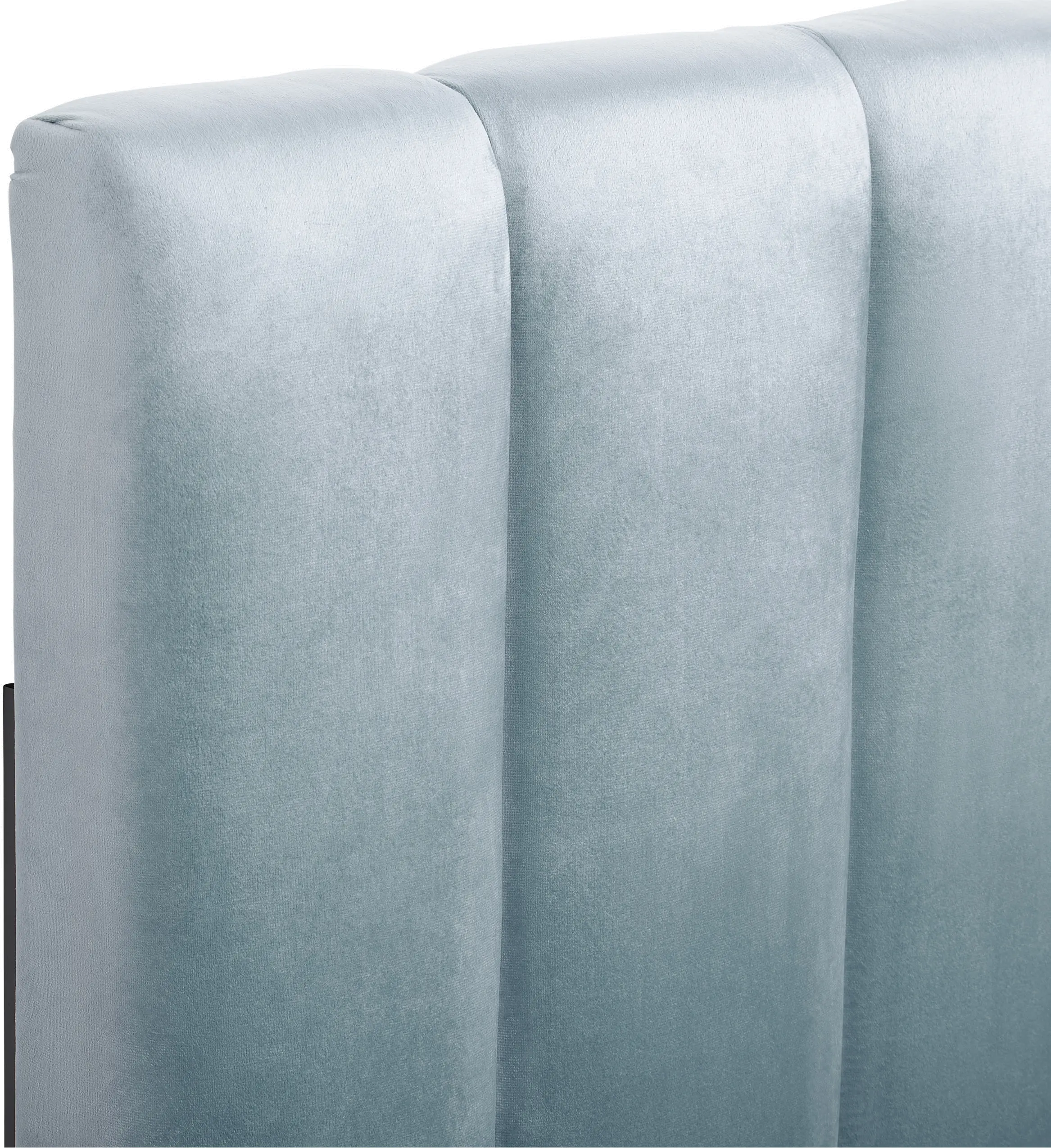 Helena Light Blue Velvet Twin Headboard