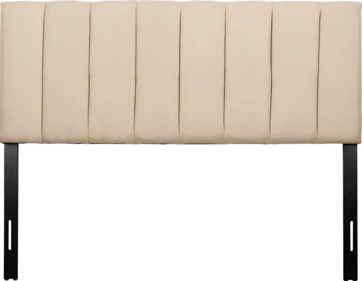 Helena Cream Velvet Queen Headboard