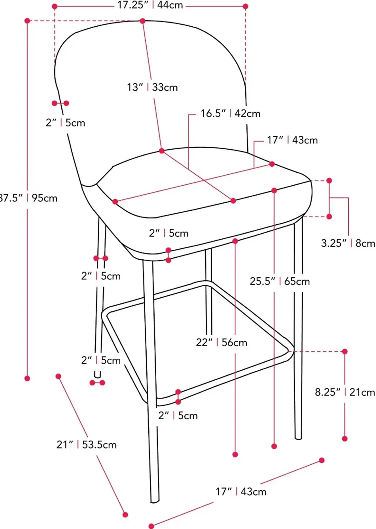 Addison Gray Boucle Bar Stools, Set of 2